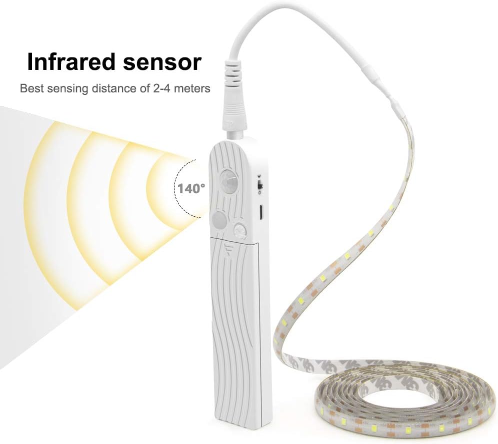 LumiSense™ Motion Sensor LED Light – Wireless Battery-Powered Lighting for Closets, Stairs & Cabinets