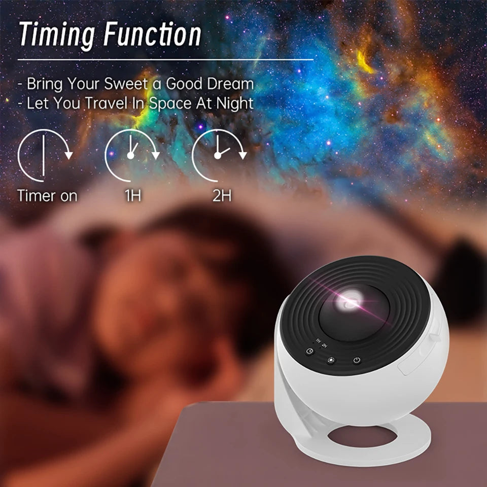 Astronaut Galaxy Projector – 12-in-1 Starry Sky Planetarium Night Light with 360° Rotation