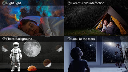 Astronaut Galaxy Projector – 12-in-1 Starry Sky Planetarium Night Light with 360° Rotation