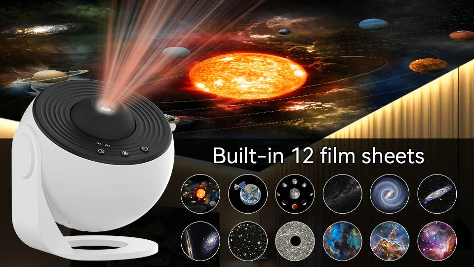 Astronaut Galaxy Projector – 12-in-1 Starry Sky Planetarium Night Light with 360° Rotation