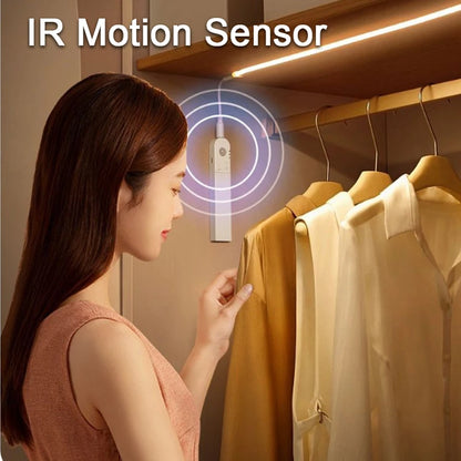 LumiSense™ Motion Sensor LED Light – Wireless Battery-Powered Lighting for Closets, Stairs & Cabinets