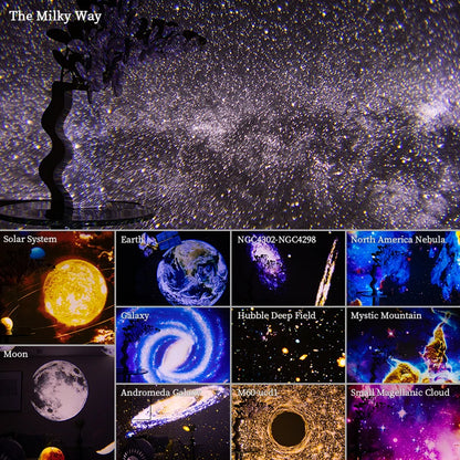 Astronaut Galaxy Projector – 12-in-1 Starry Sky Planetarium Night Light with 360° Rotation