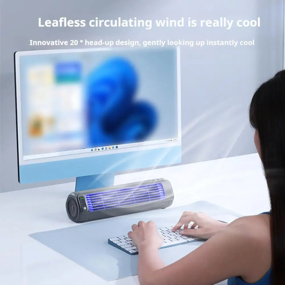ArcticFlow™ Pro – Ultra-Quiet Rechargeable Wall-Mounted Cooling Fan with Adjustable Airflow