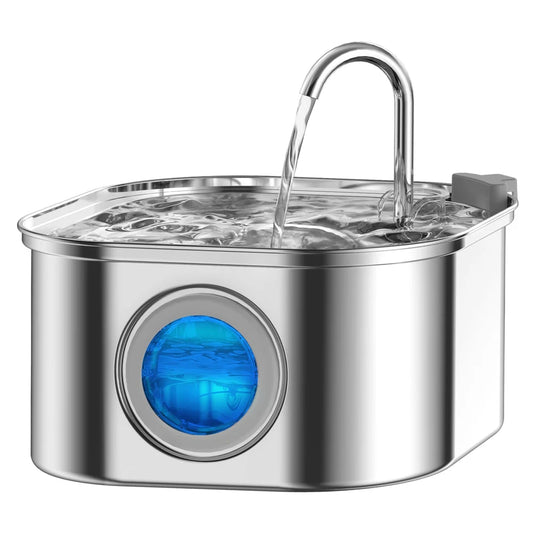 AquaFlow™ Stainless Steel Pet Fountain 3.2L