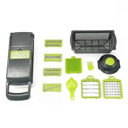 XYlivingstore 22-in-1 Manual Food Chopper with 16 Blades – Multifunctional Vegetable & Meat Slicer