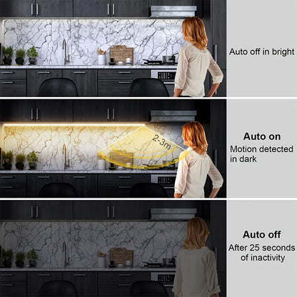 LumiSense™ Motion Sensor LED Light – Wireless Battery-Powered Lighting for Closets, Stairs & Cabinets